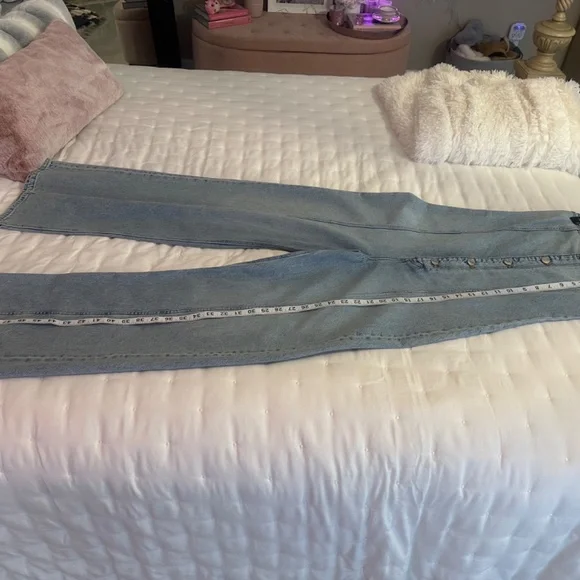 NWT Zara TRF Strapless Off Shoulder Denim Jumpsuit Size XS - Picture 15 of 16